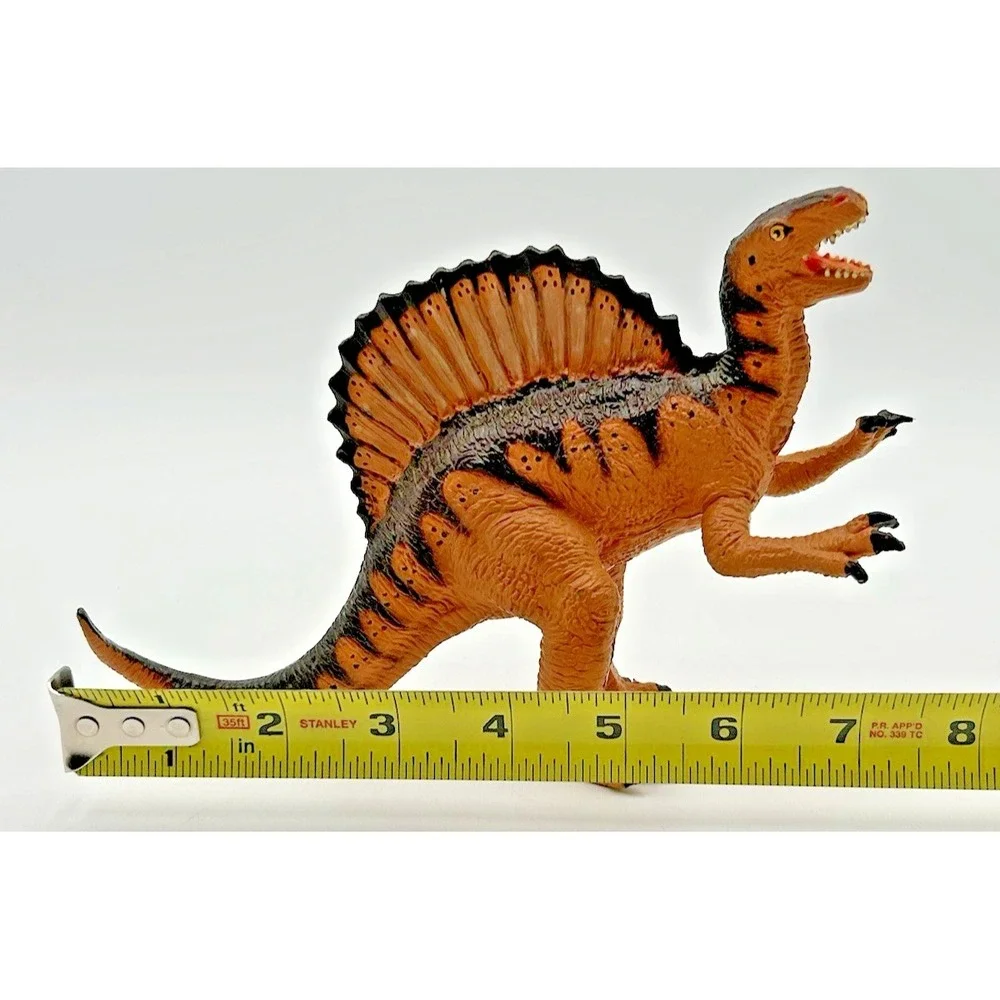 Vintage‎ 1992 The Carnegie Spinosaurus Dinosaur Hard Rubber Figurine Brown/Black
